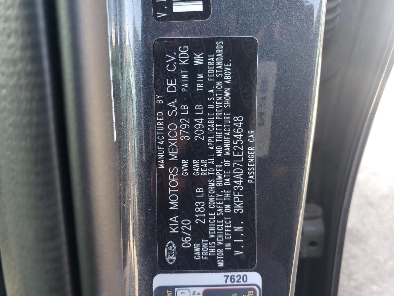 2020 KIA FORTE