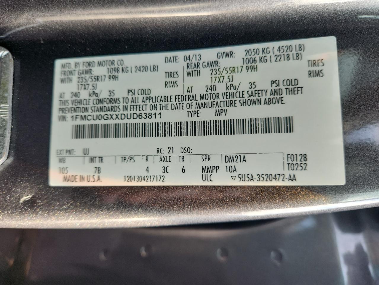 2013 FORD ESCAPE
