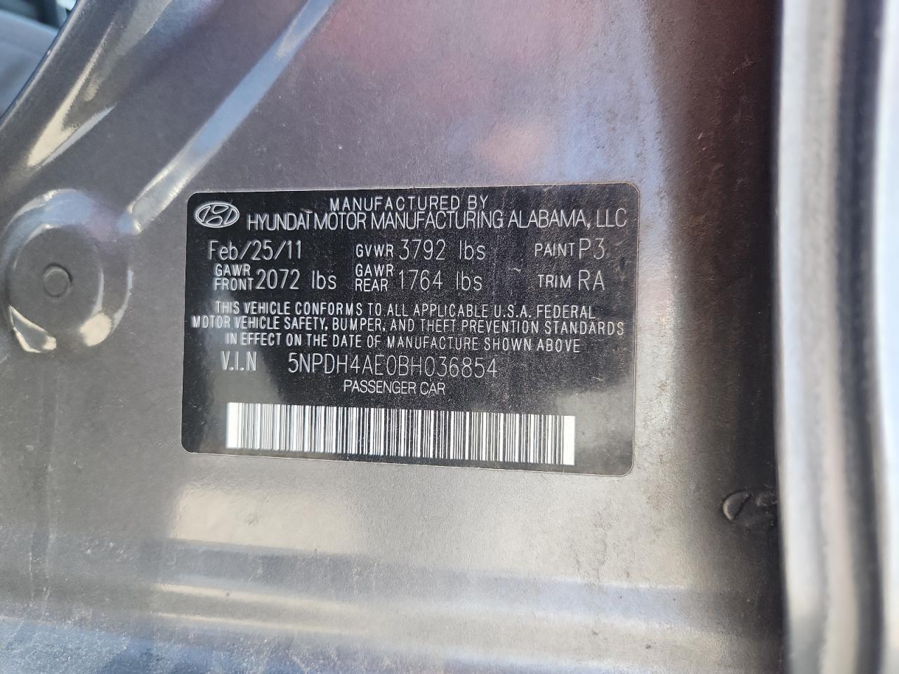 2011 HYUNDAI ELANTRA