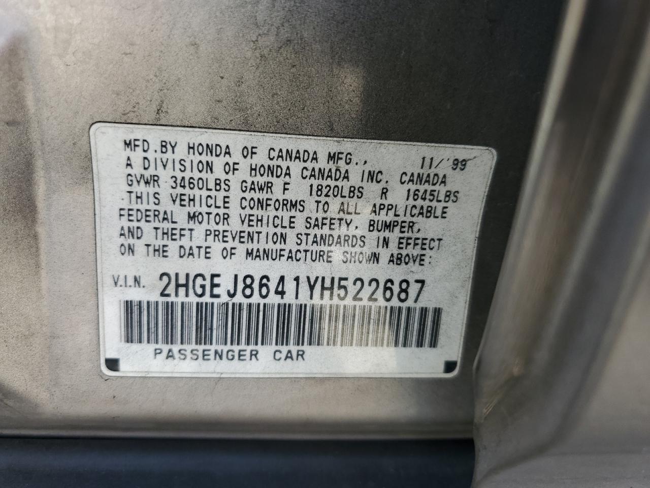2000 HONDA CIVIC