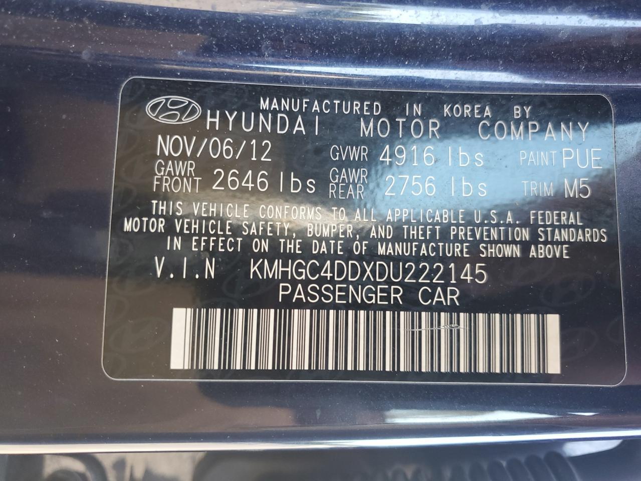 2013 HYUNDAI GENESIS