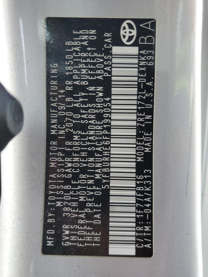 2015 TOYOTA COROLLA
