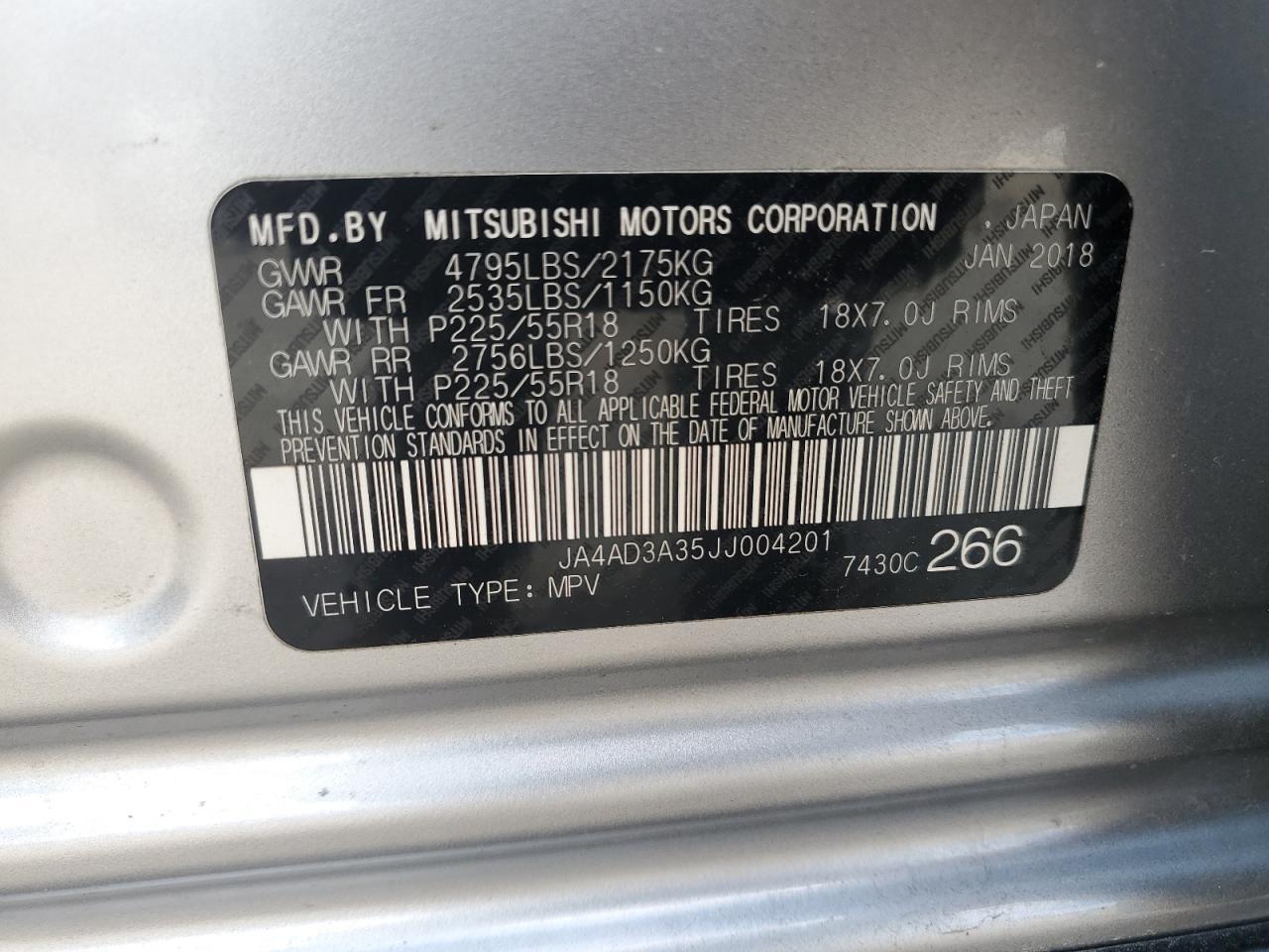 2018 MITSUBISHI outlander