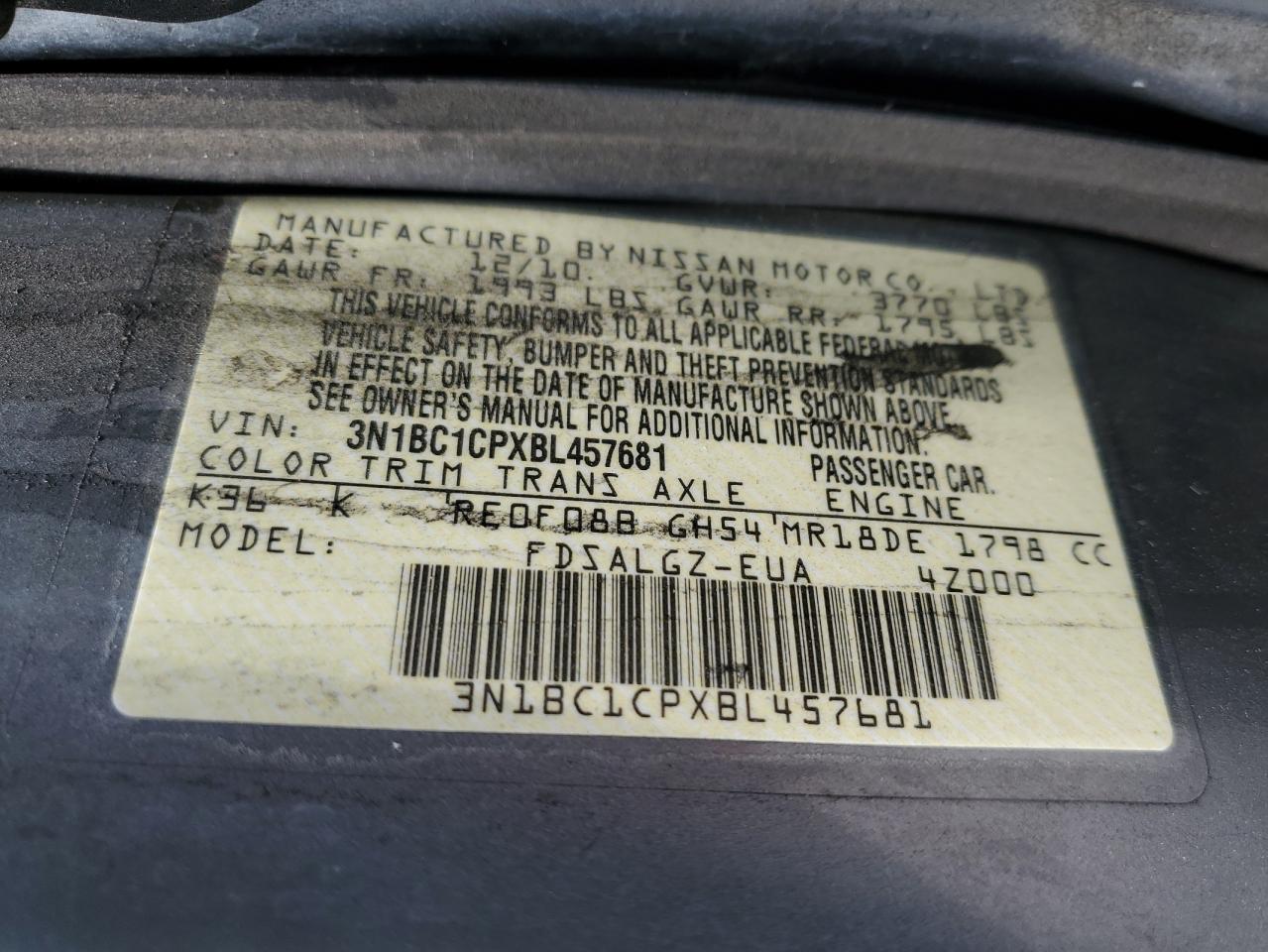 2011 NISSAN VERSA