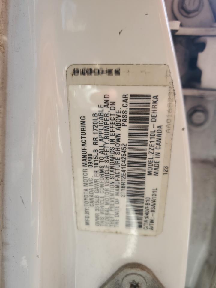 2001 TOYOTA COROLLA