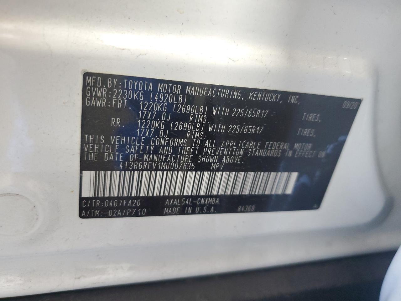 2021 TOYOTA RAV4