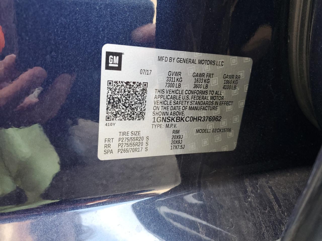 2017 CHEVROLET Tahoe
