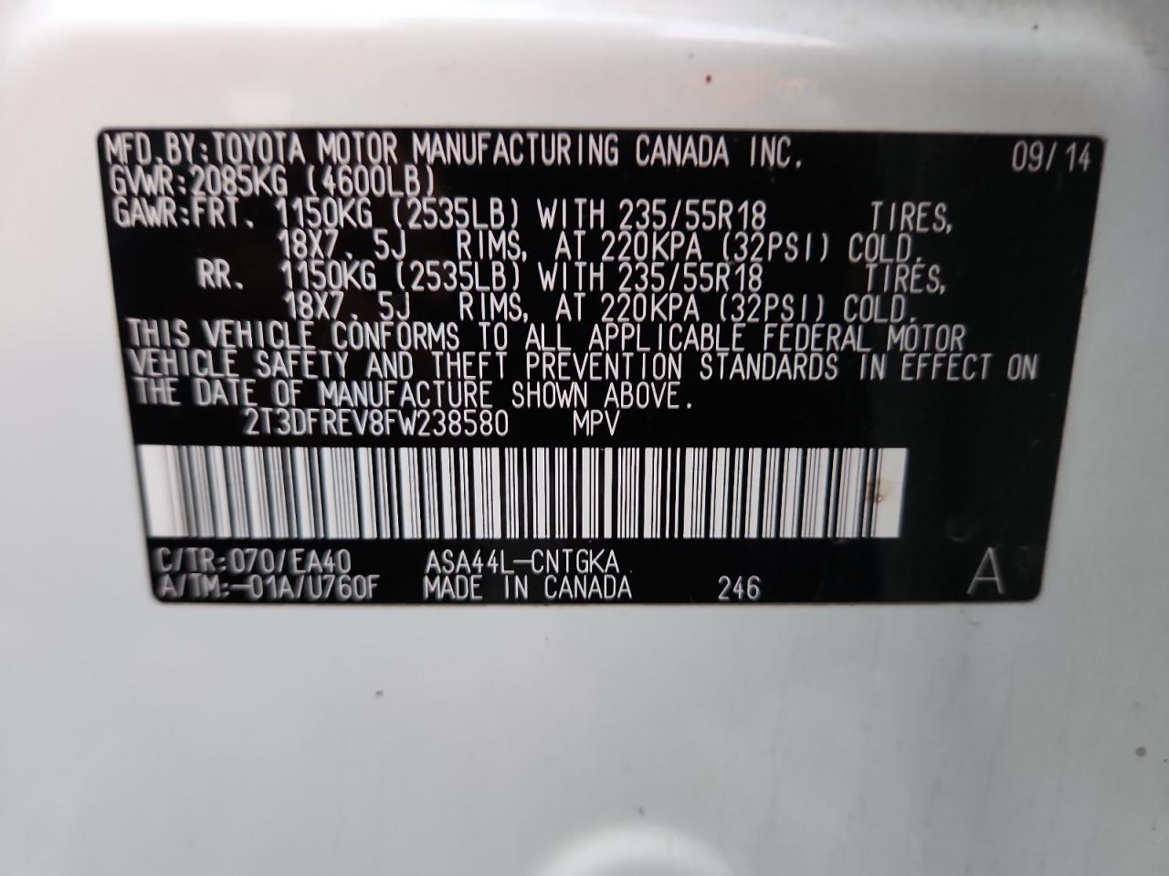 2015 TOYOTA RAV4
