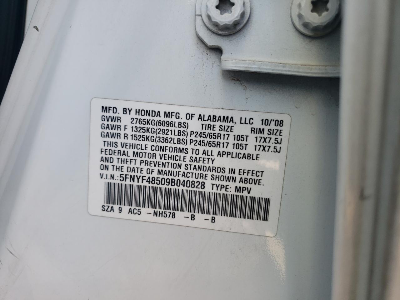 2009 HONDA PILOT