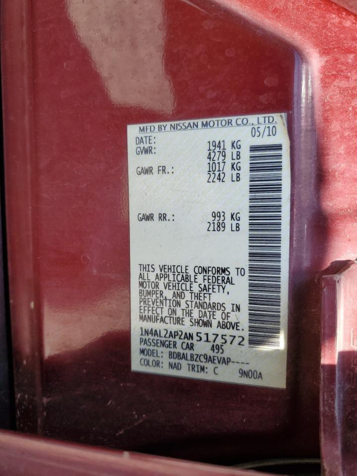 2010 NISSAN ALTIMA