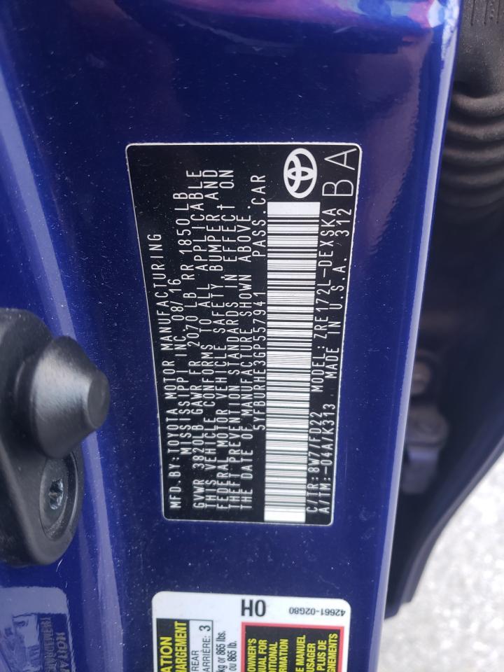 2016 TOYOTA COROLLA