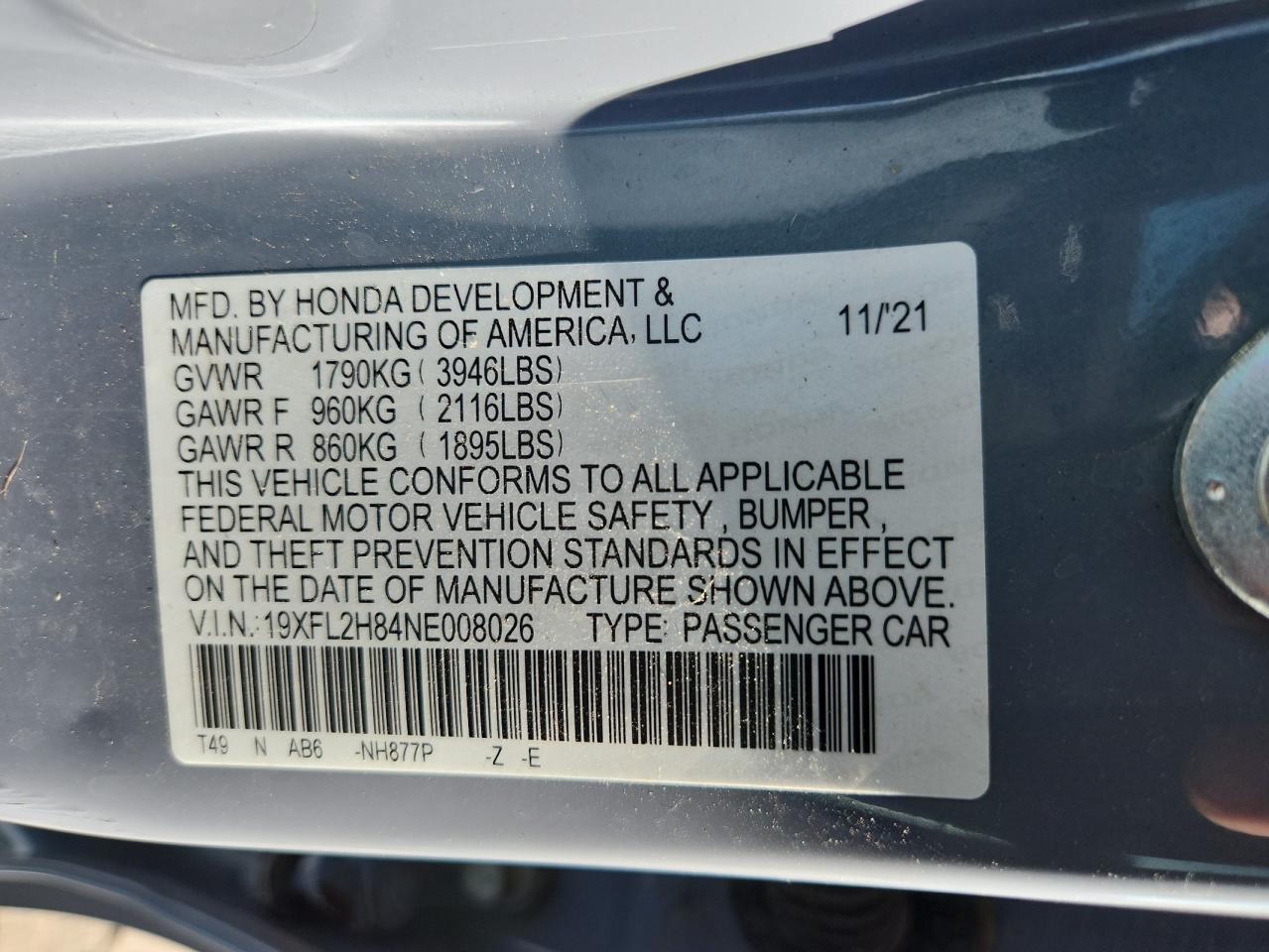 2022 HONDA CIVIC