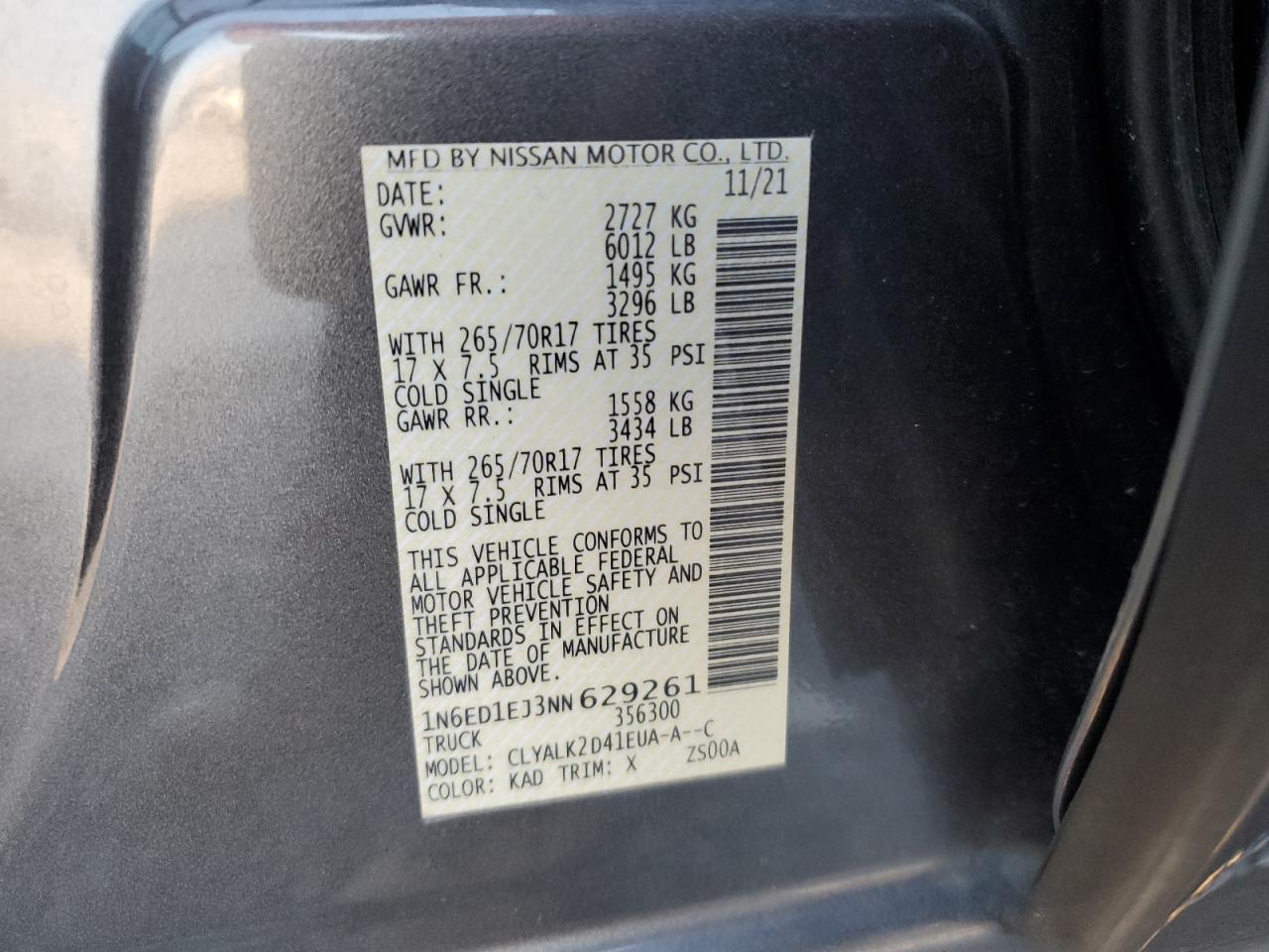 2022 NISSAN Frontier
