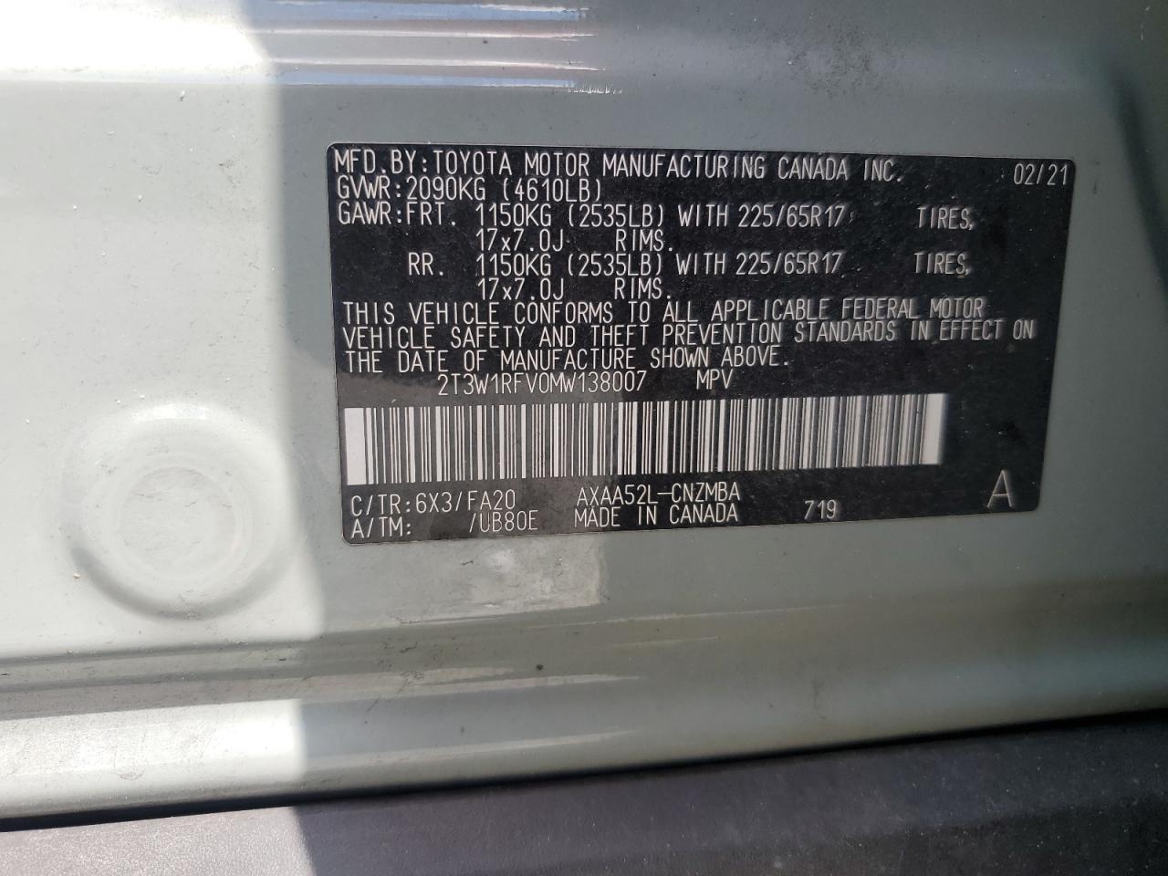 2021 TOYOTA RAV4