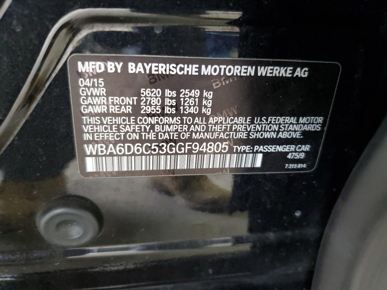 2016 BMW 6 Series