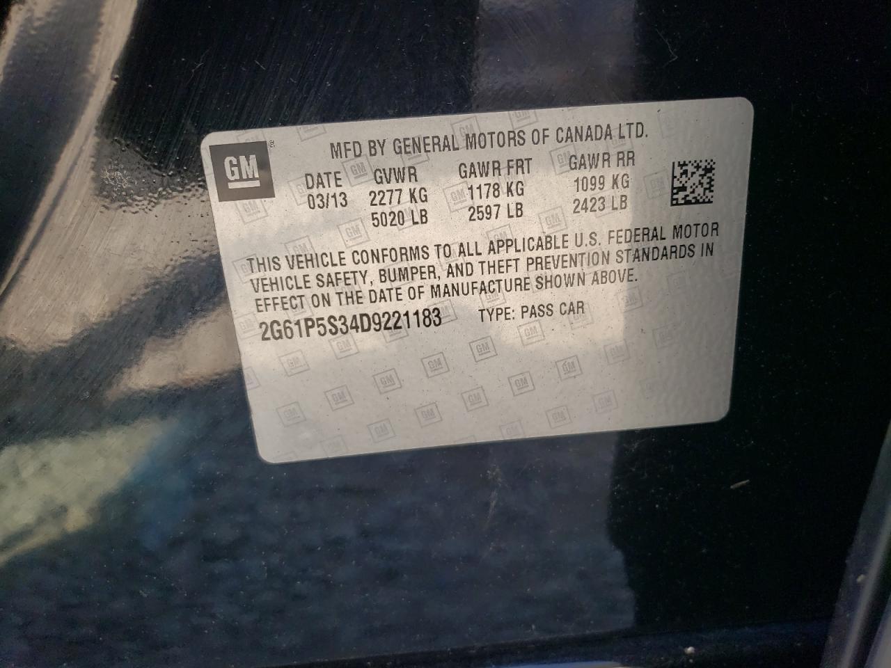2013 CADILLAC XTS