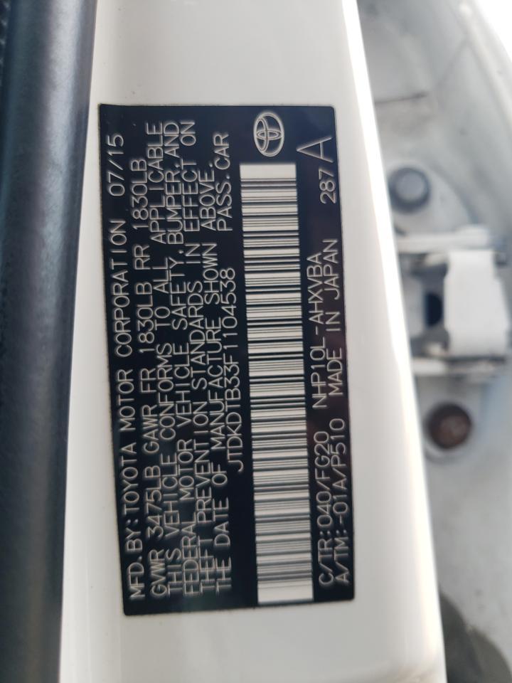 2015 TOYOTA Prius c
