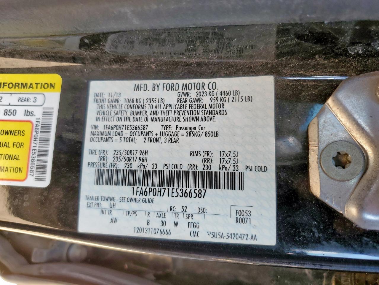 2014 FORD FUSION
