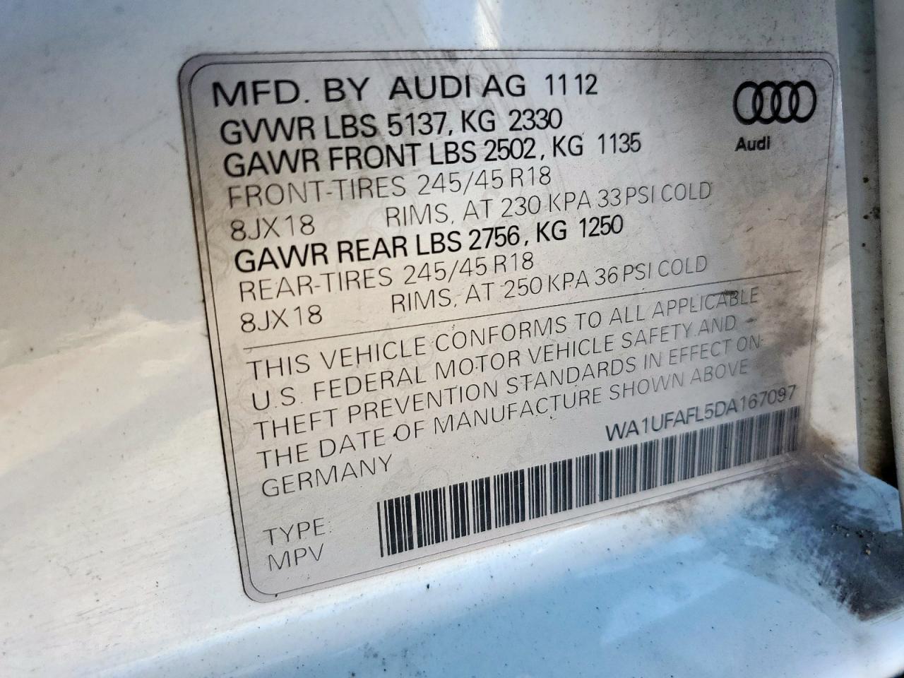 2013 AUDI A4 allroad