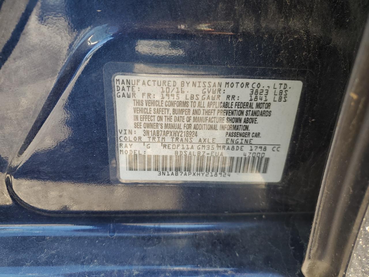 2017 NISSAN SENTRA