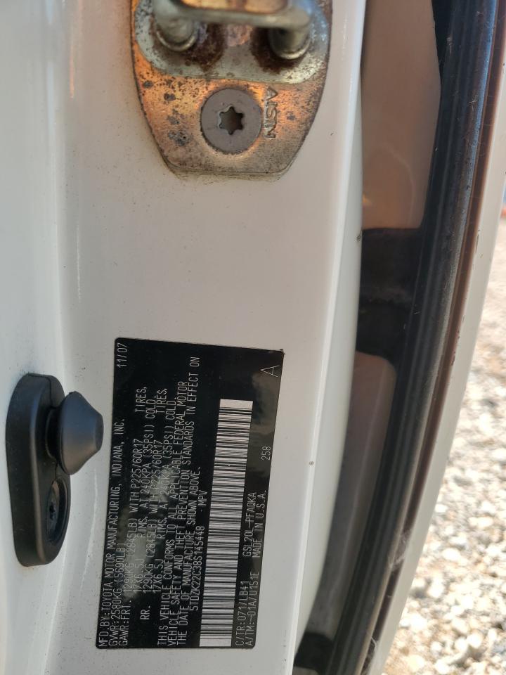 2008 TOYOTA SIENNA