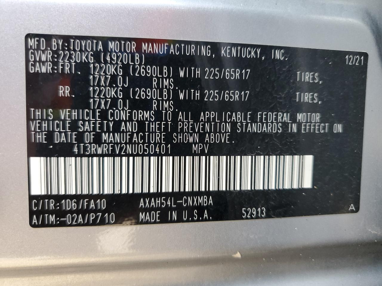 2022 TOYOTA RAV4