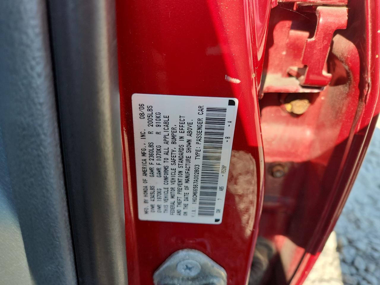 2007 HONDA ACCORD