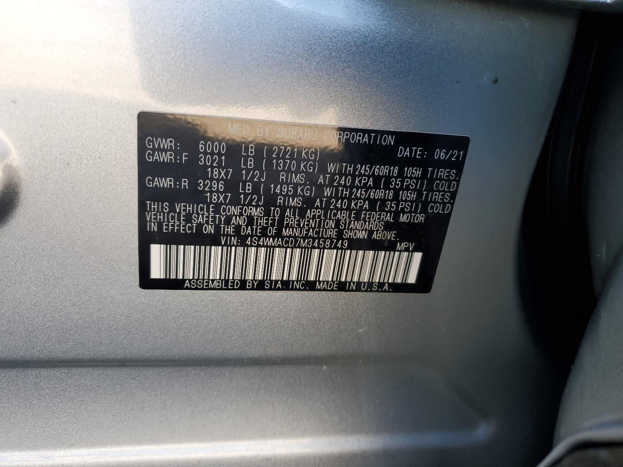 2021 SUBARU Ascent