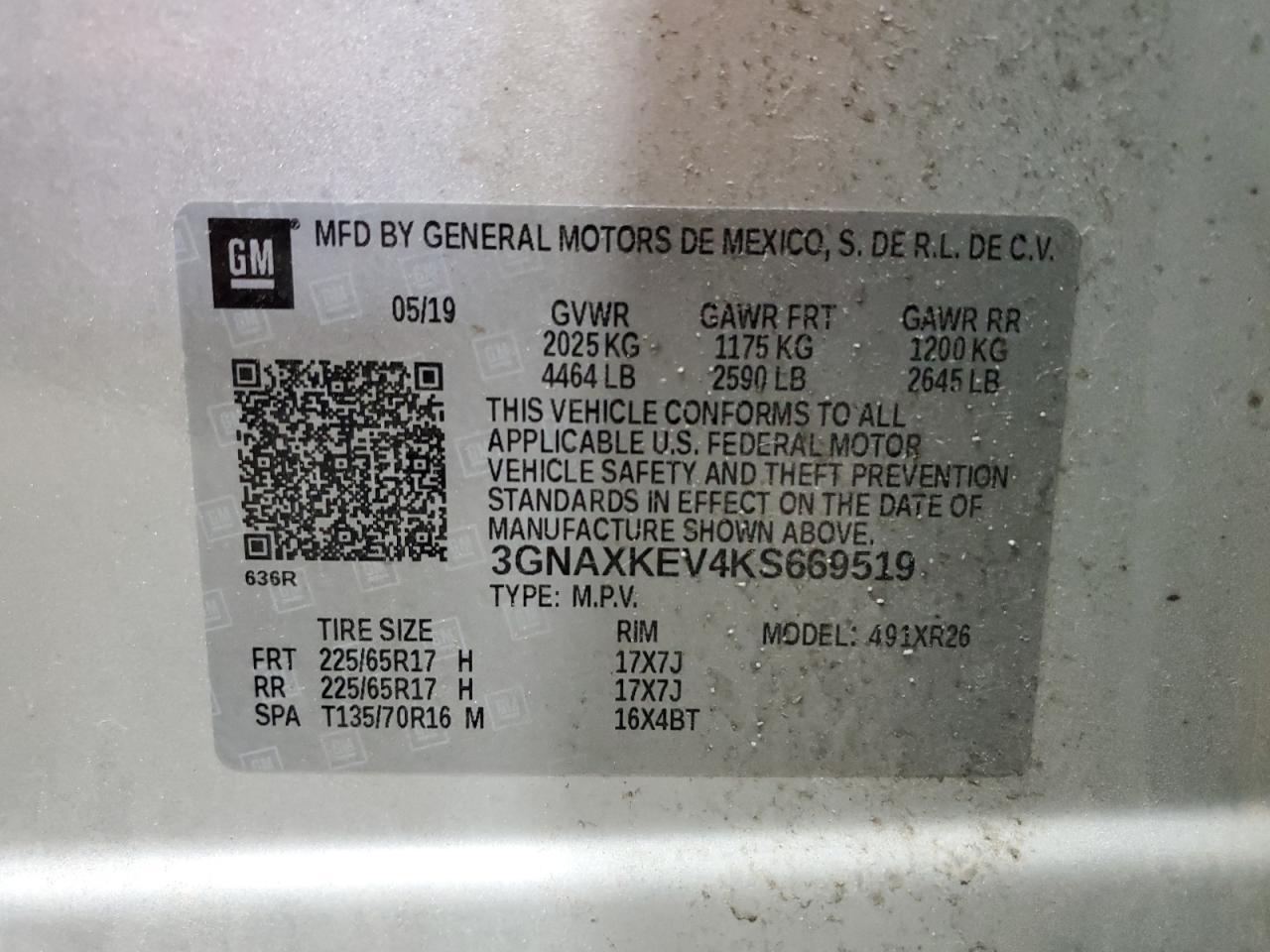 2019 CHEVROLET EQUINOX