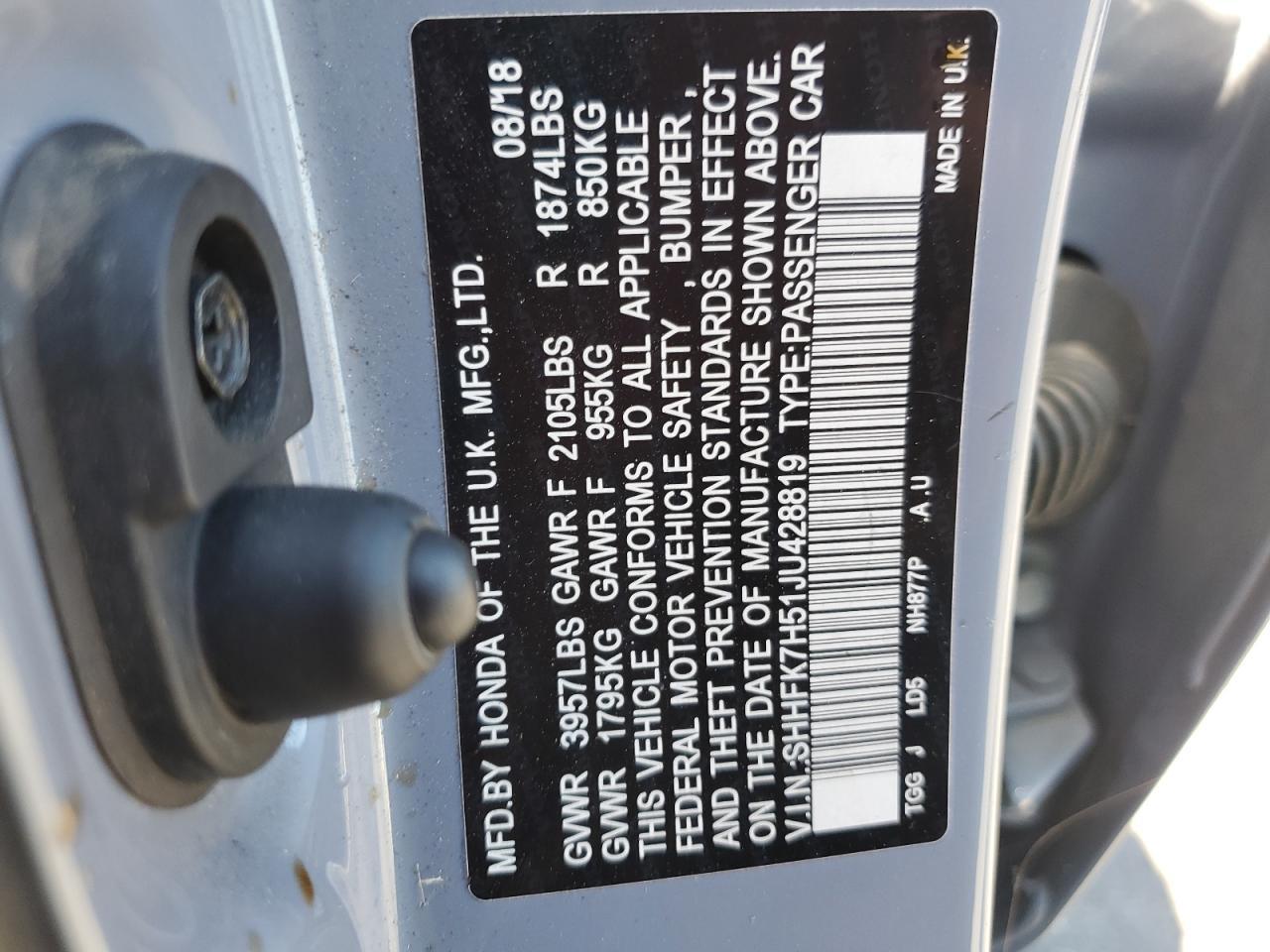 2018 HONDA CIVIC