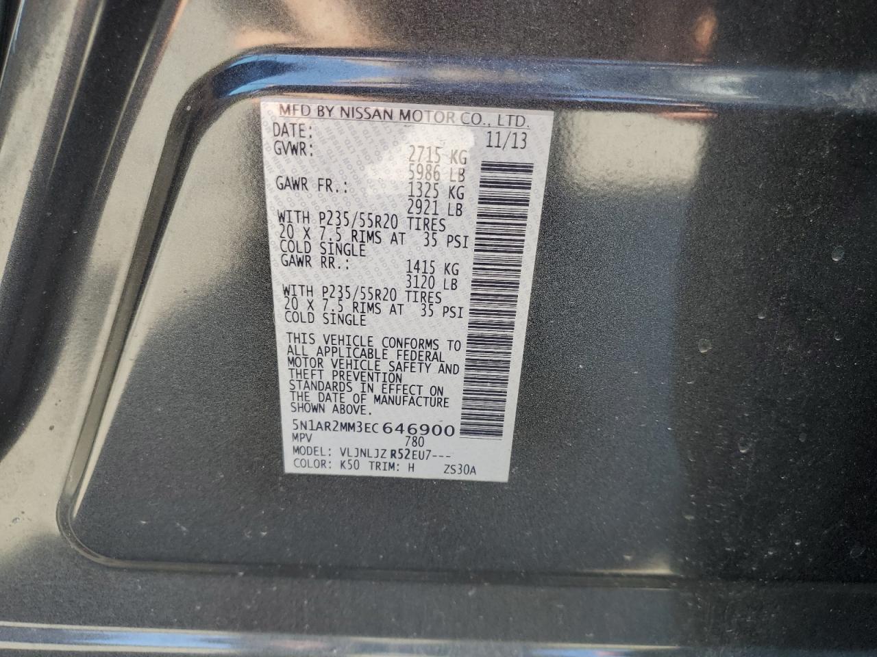 2014 NISSAN PATHFINDER