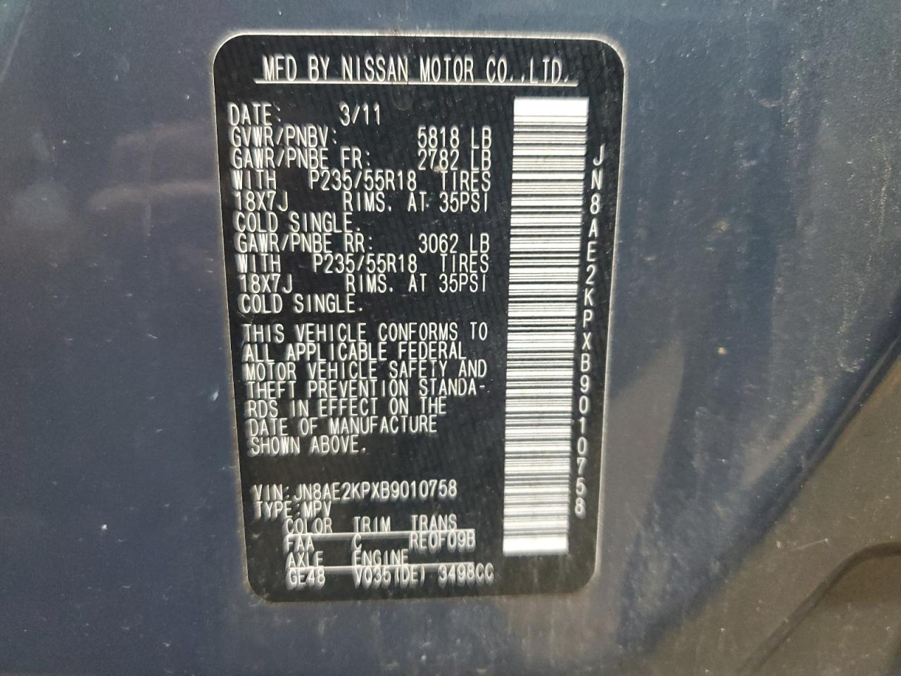 2011 NISSAN Quest