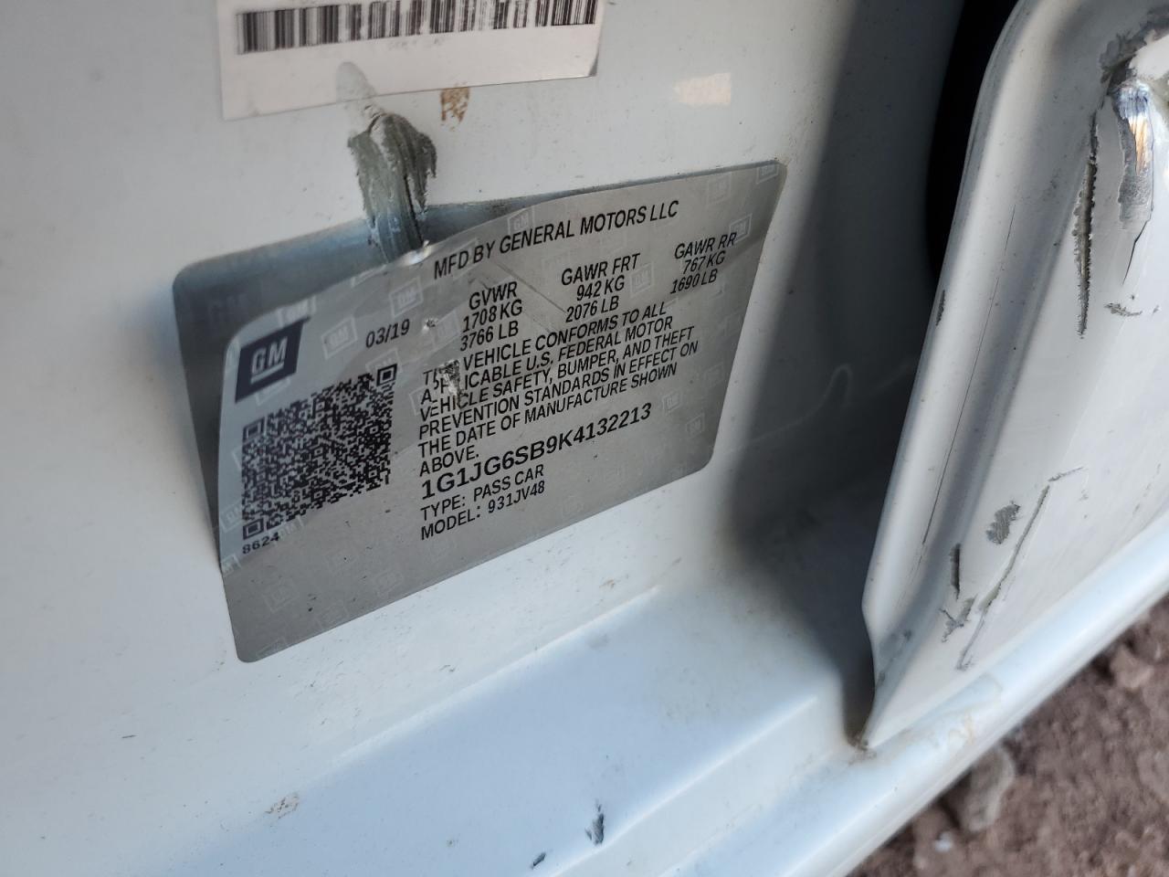 2019 CHEVROLET SONIC