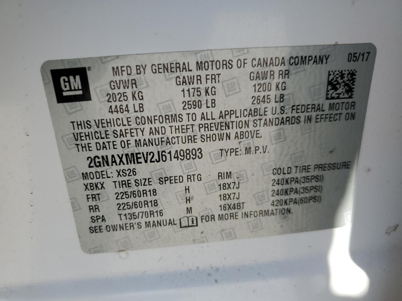 2018 CHEVROLET EQUINOX