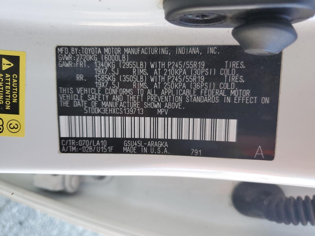 2012 TOYOTA HIGHLANDER