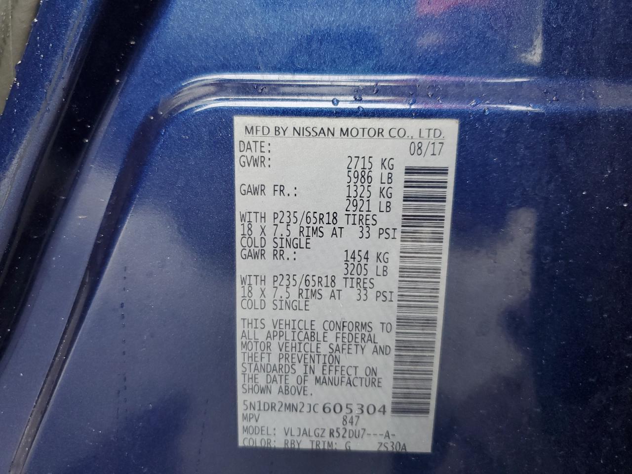 2018 NISSAN PATHFINDER