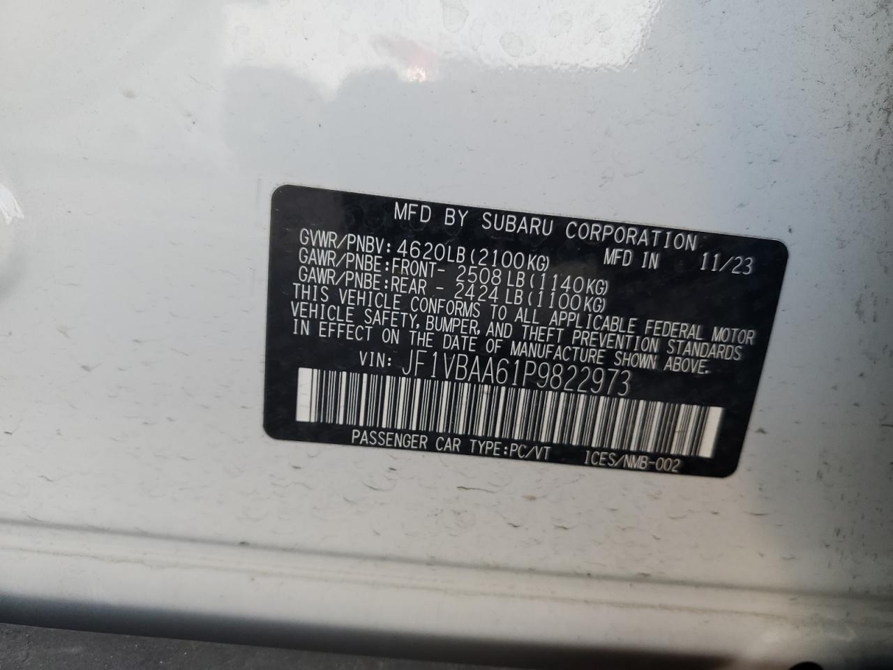 2023 SUBARU WRX