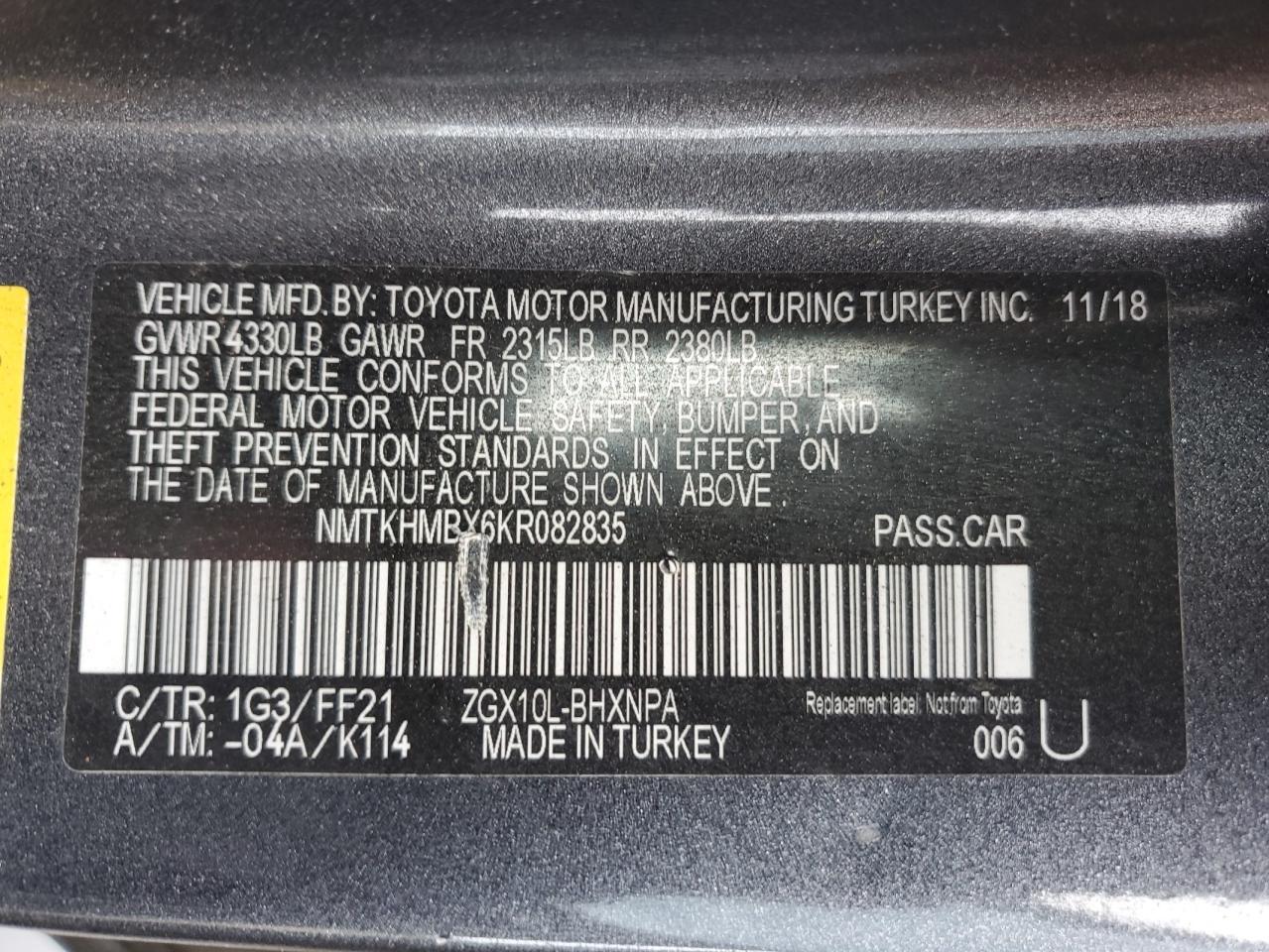 2019 TOYOTA C-HR