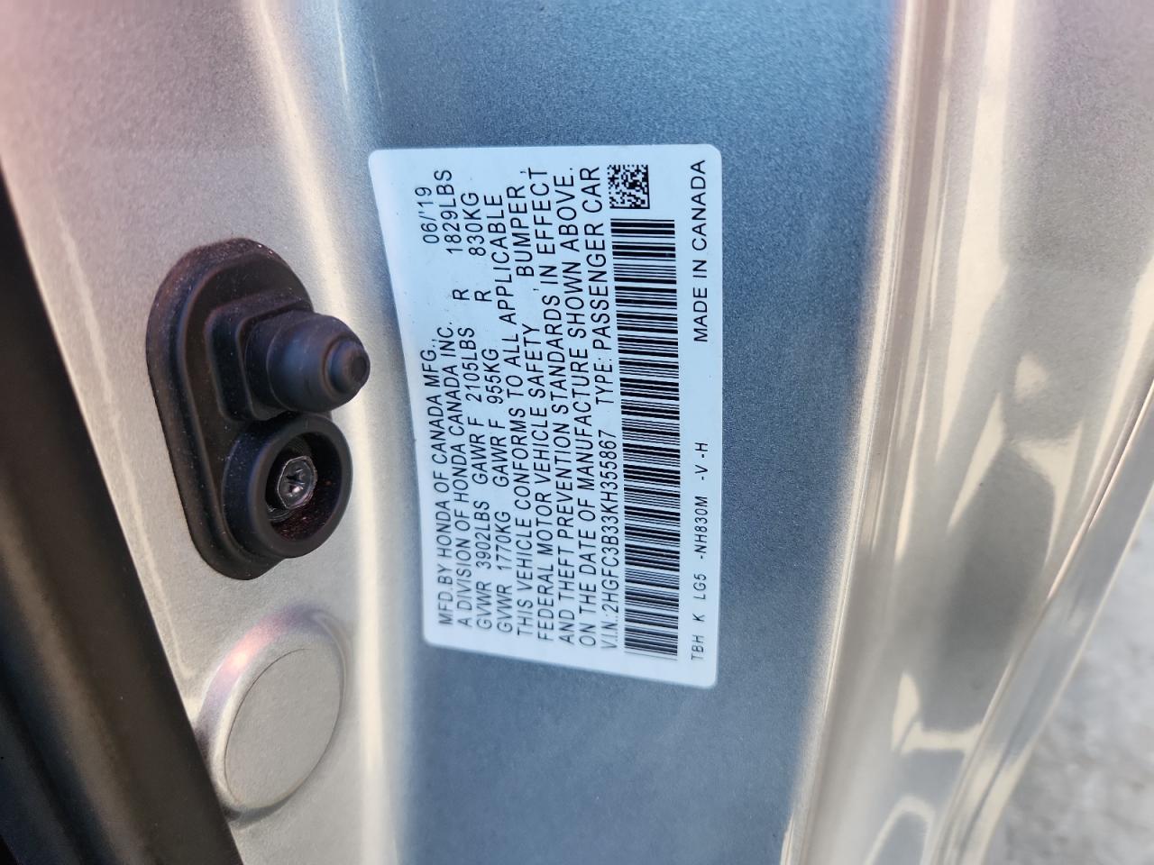 2019 HONDA CIVIC