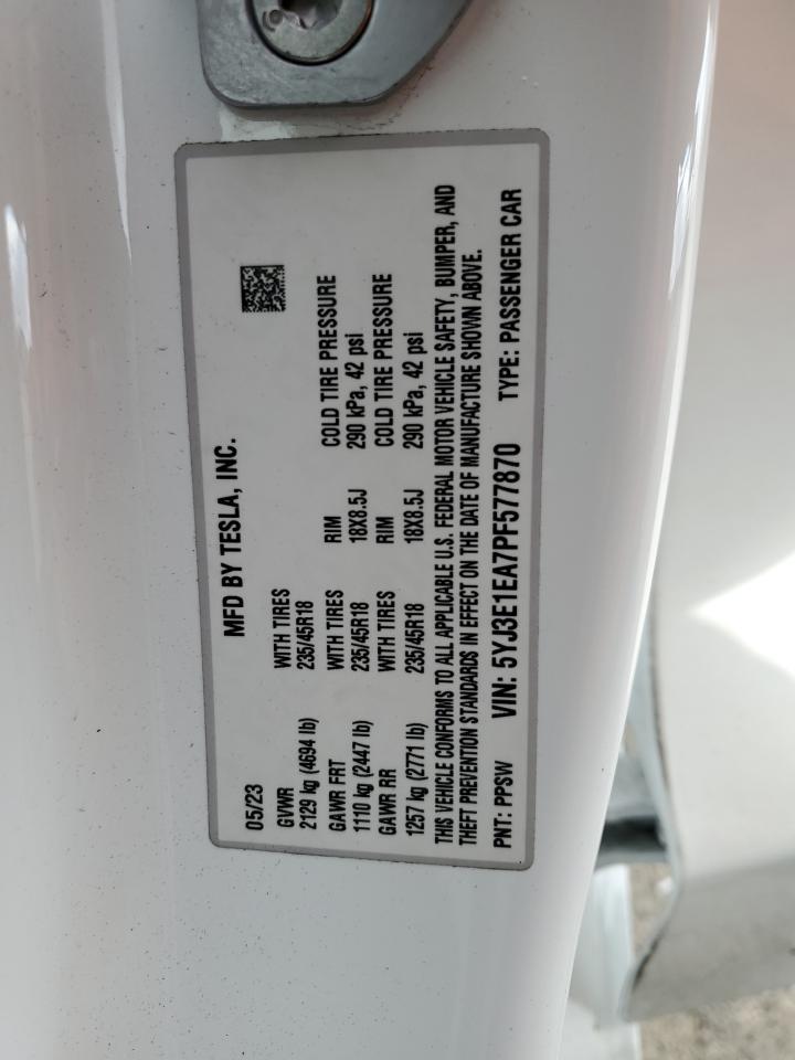 2023 TESLA MODEL 3
