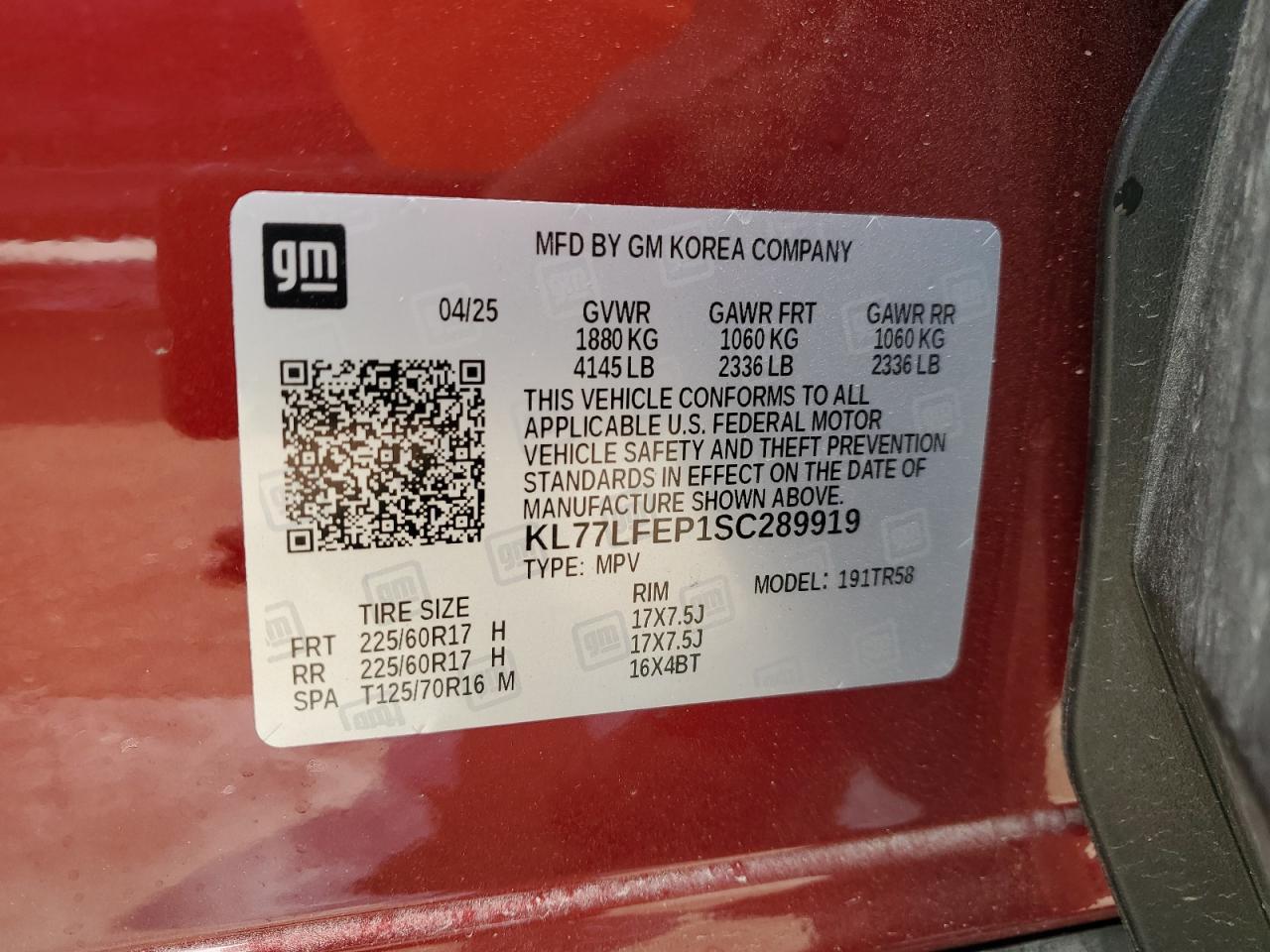 2025 CHEVROLET TRAX