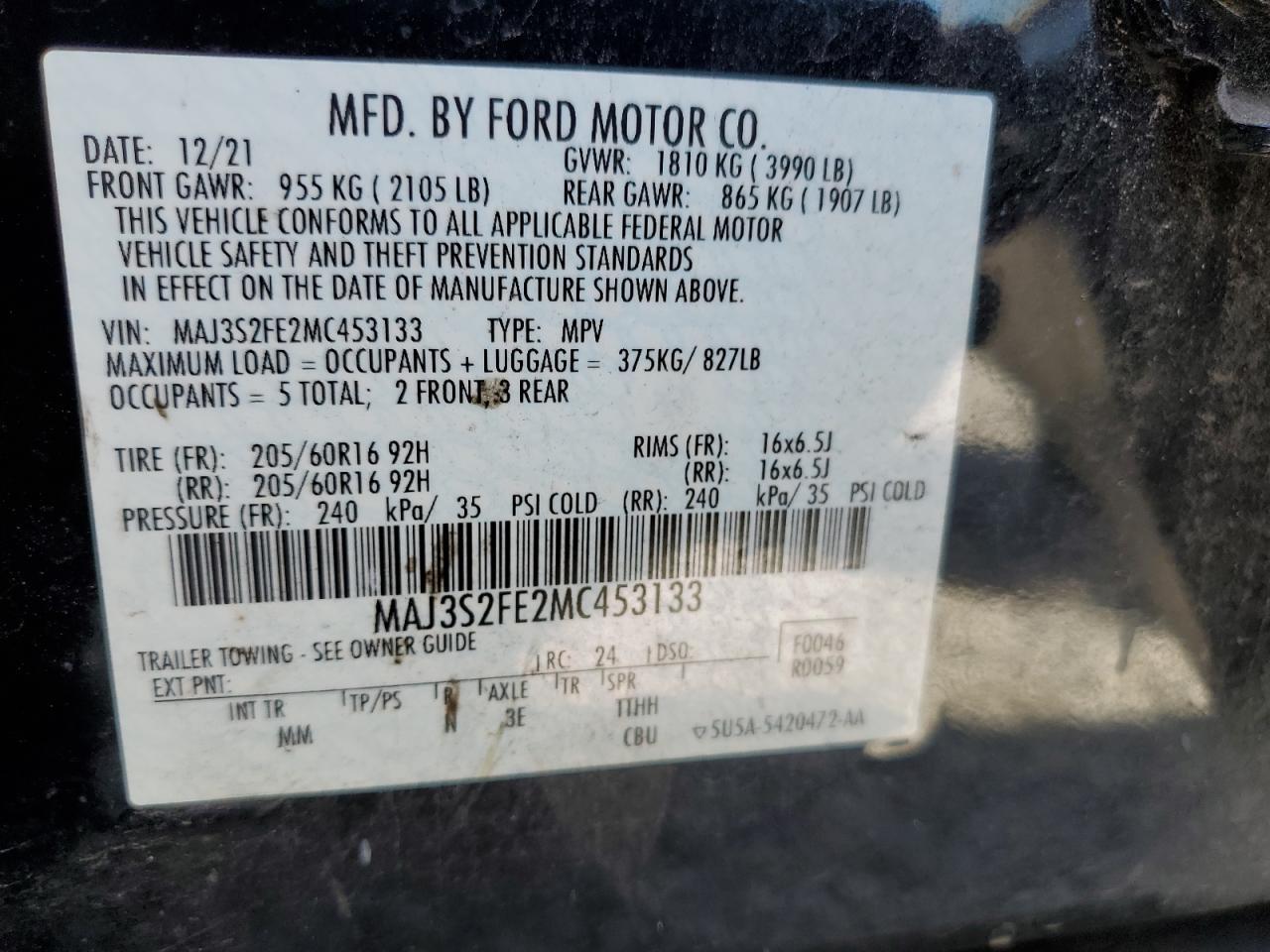 2021 FORD EcoSport