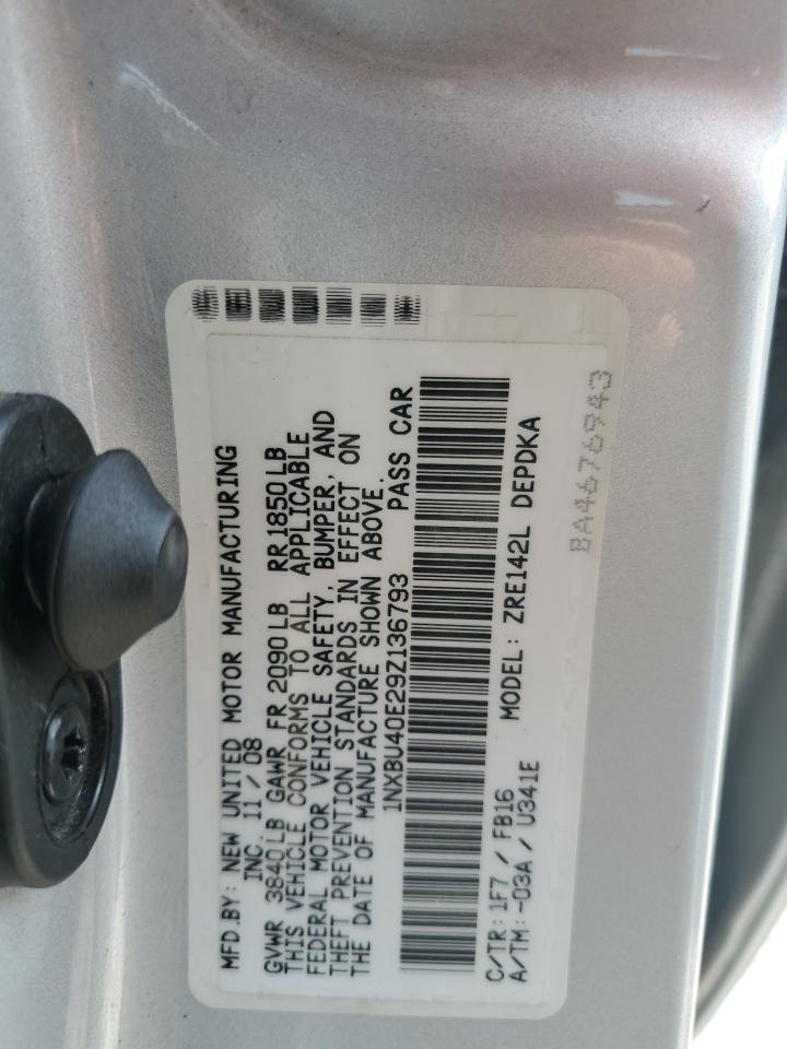 2009 TOYOTA COROLLA