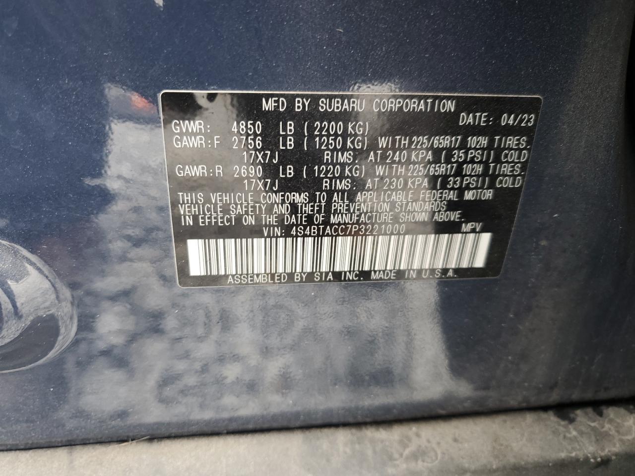 2023 SUBARU Outback