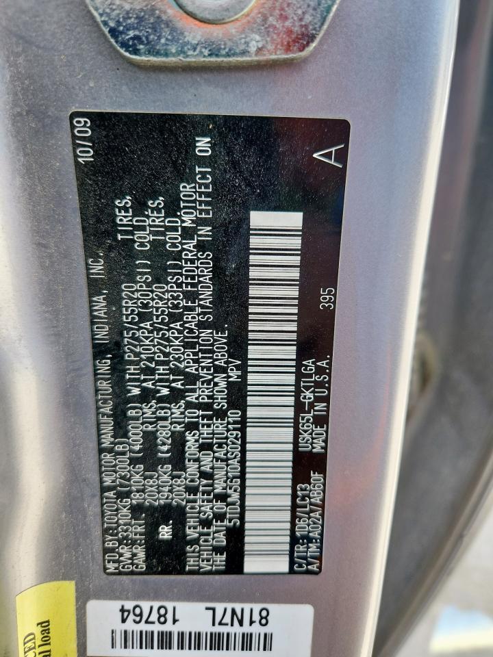 2010 TOYOTA Sequoia