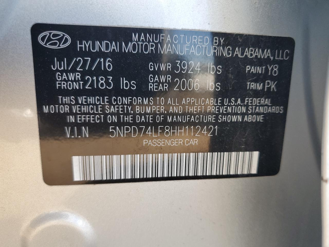 2017 HYUNDAI ELANTRA