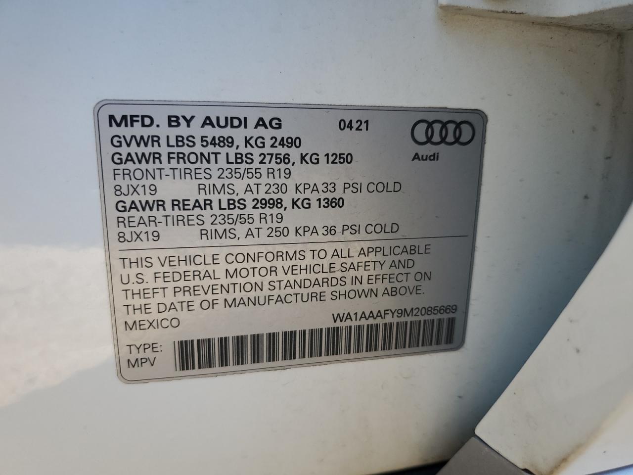 2021 AUDI Q5