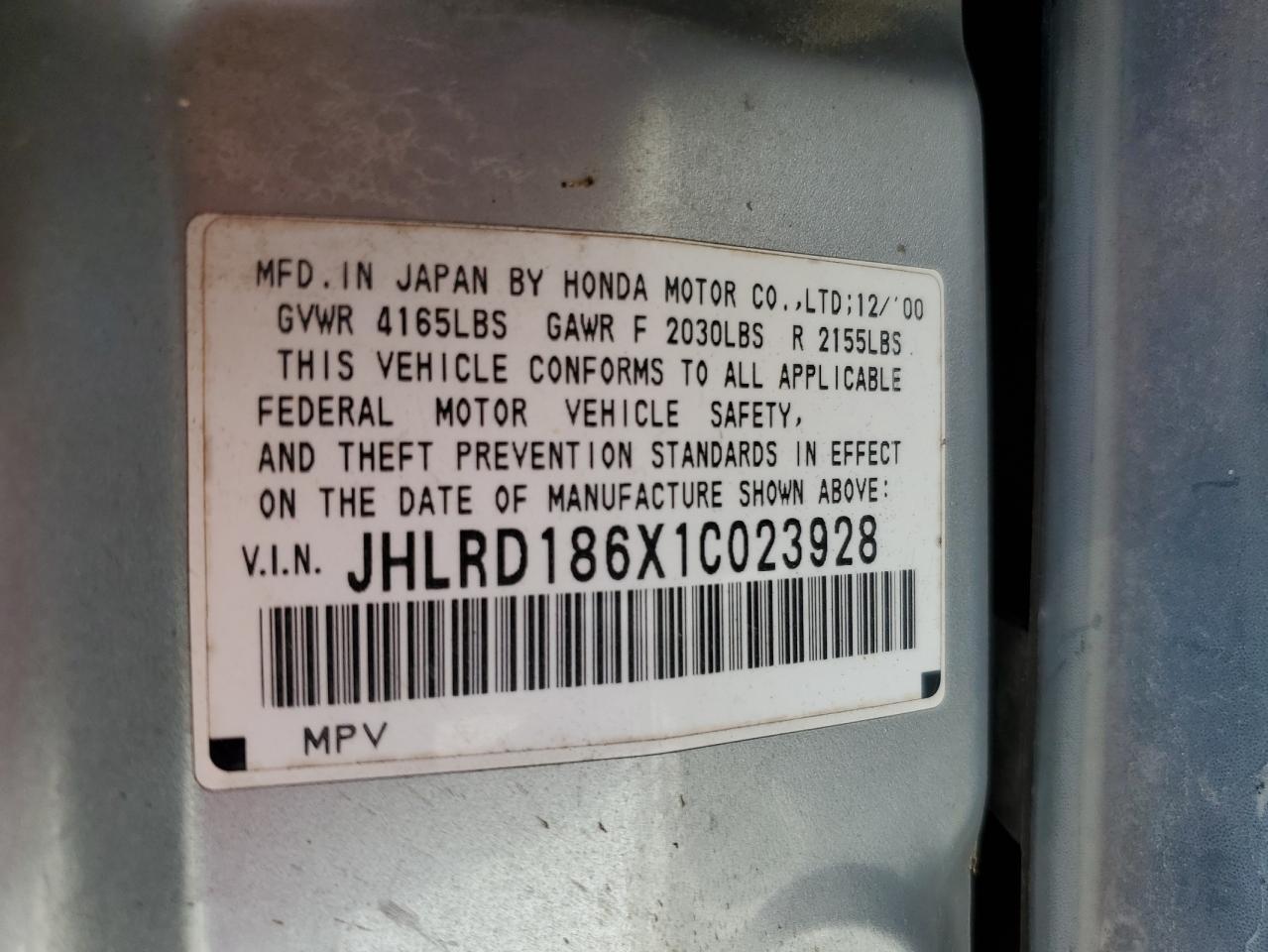 2001 HONDA CR-V