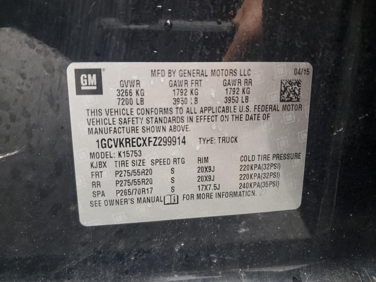2015 CHEVROLET Silverado