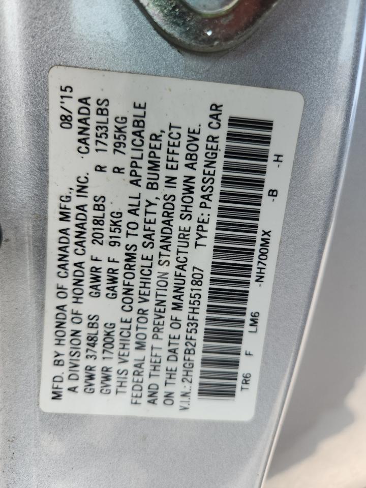 2015 HONDA CIVIC